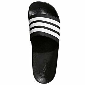 Adidas Adilette Shower Black White Slides Sandal For Men Size 9. 10. 11 &. 13